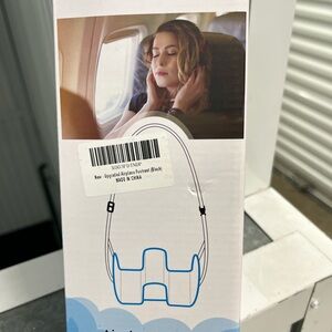 Andyer Upgraded 2-in-1 Airplane Foot Hammock - Memory Foam Footrest, Black